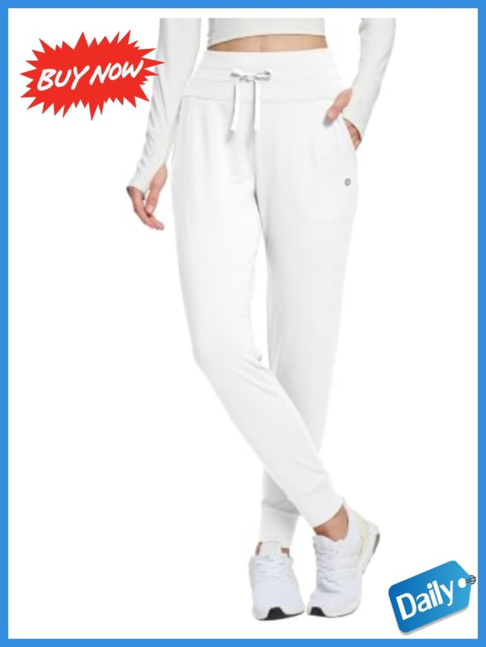 Fleece Lined Winter Thermal Joggers Water Resistant High Waist Sweatpants